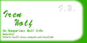 iren wolf business card
